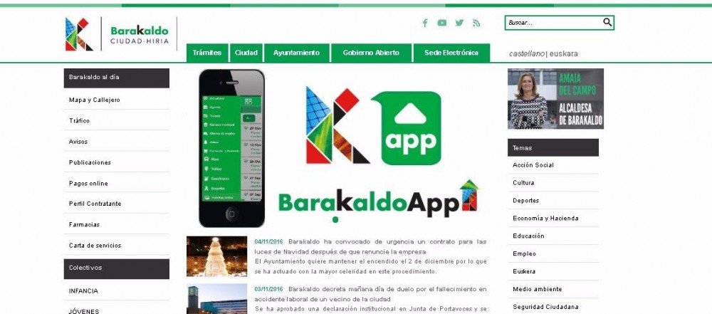 Hoy ha entrado en funcionamiento el nuevo dominio www.barakaldo.eus