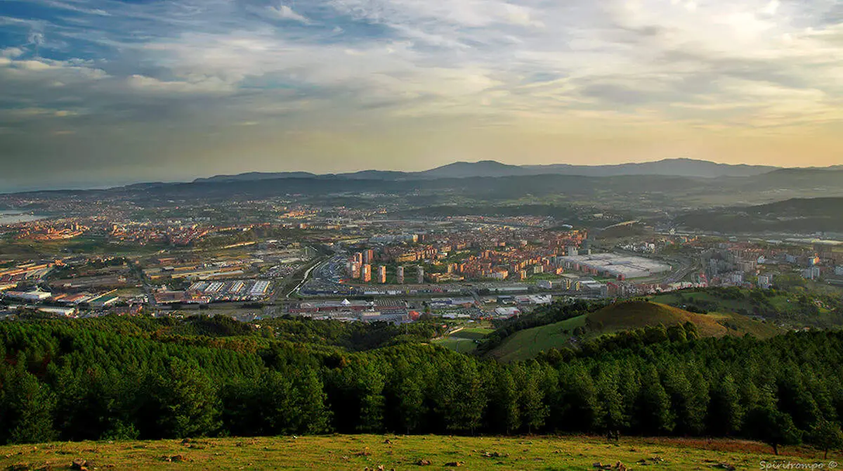 Barakaldo desde el monte Argalario