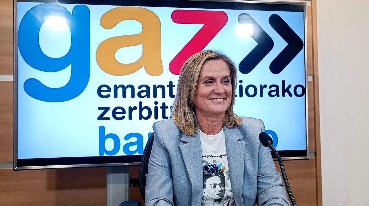 La alcaldesa, Amaia del Campo, en la presentación de GAZ