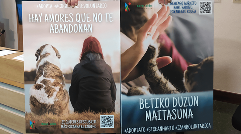 Alba Delegado, con los carteles de la campa&ntilde;a