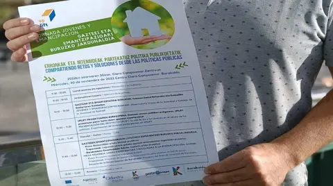 Cartel informativo sobre la jornada de emancipaci&oacute;n juvenil del pr&oacute;ximo mi&eacute;rcoles, 30 de noviembre.