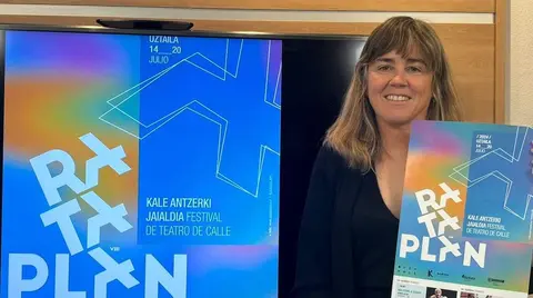 Nerea Cantero, concejala de Cultura de Barakaldo, en la presentación de Rataplan